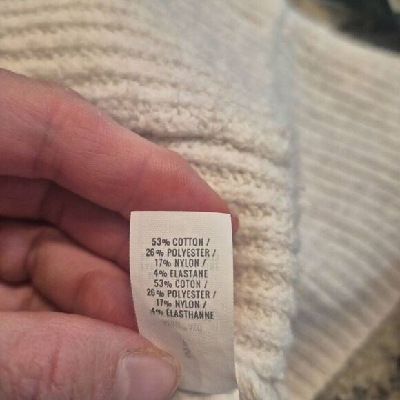 Aerie Women's Oatmeal Cotton/Poly/Nylon/Spandex Knit Oversized Button Front Card - Picture 9 of 10